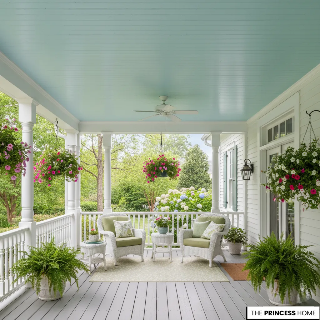 Green Ceiling Accents