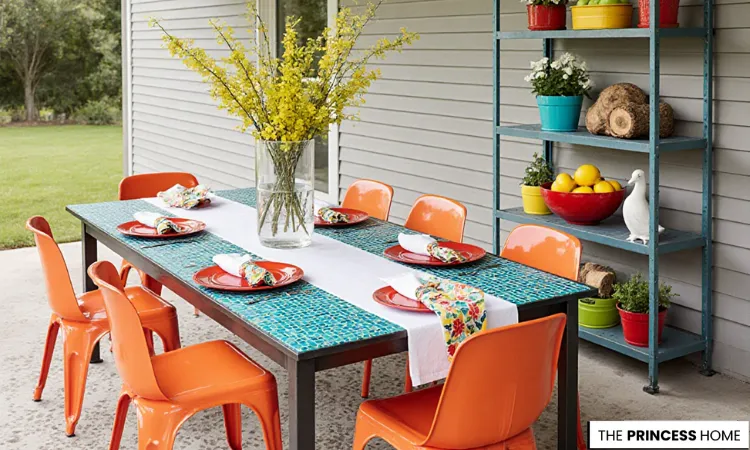 Vibrant Outdoor Dining Space