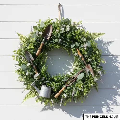  Vintage Garden Tools Wreath