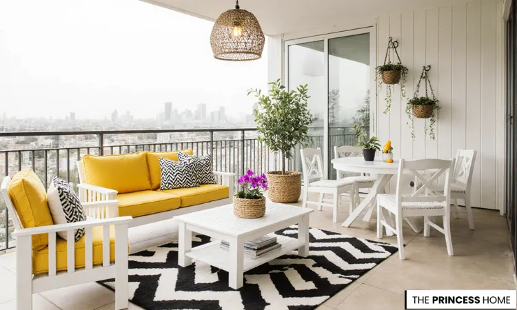 Yellow and Chevron Decor