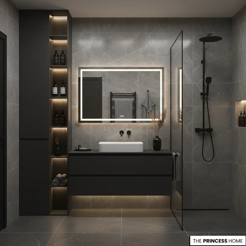  Black LED-Lit Mirrors