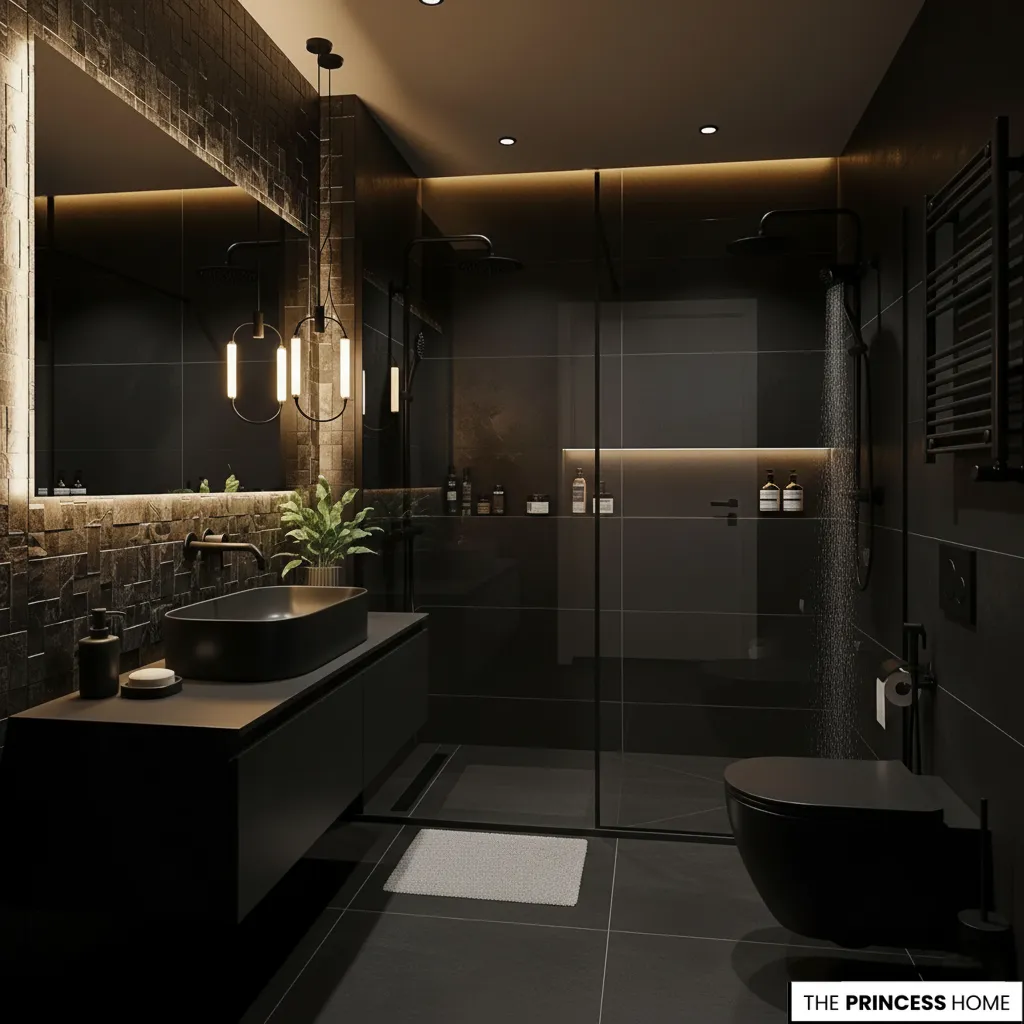  Black Wall Mounted Toilet 