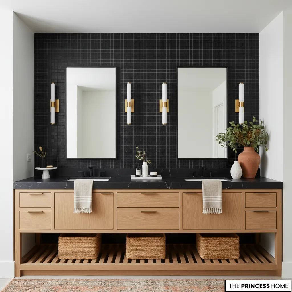 Black & Wood Combination 