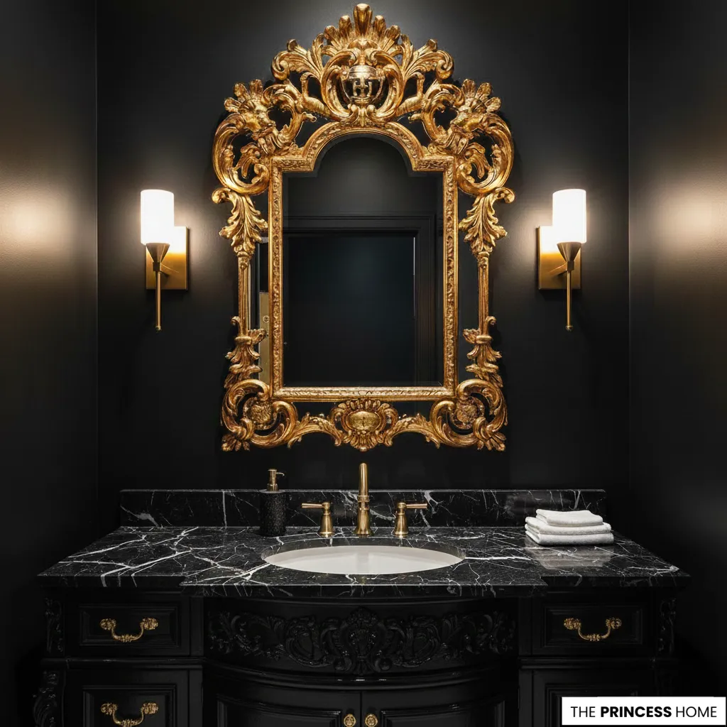 Vintage Black Cabinet 