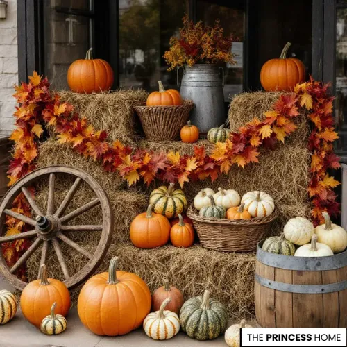 Charming Harvest Porch Display