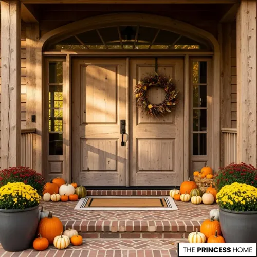 Classic Autumn Front Porch