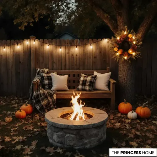 Cozy Backyard Autumn Firepit