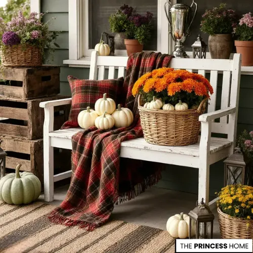 Cozy Rustic Fall Porch Decor