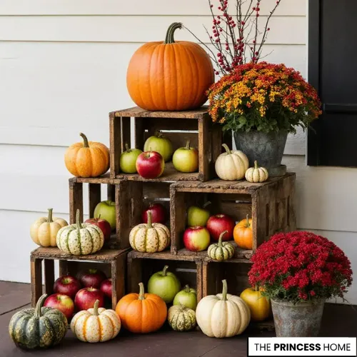 Creative Fall Crate Display