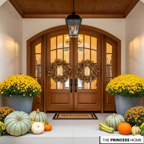 Elegant Fall Porch Decor