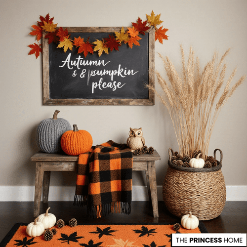 Inviting Fall Mudroom or Entryway Nook