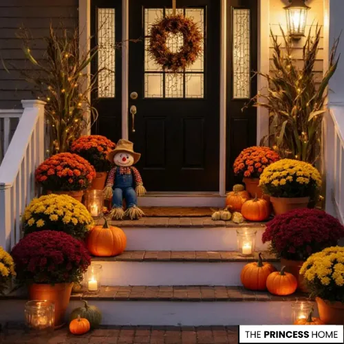 Inviting Fall Porch & Steps