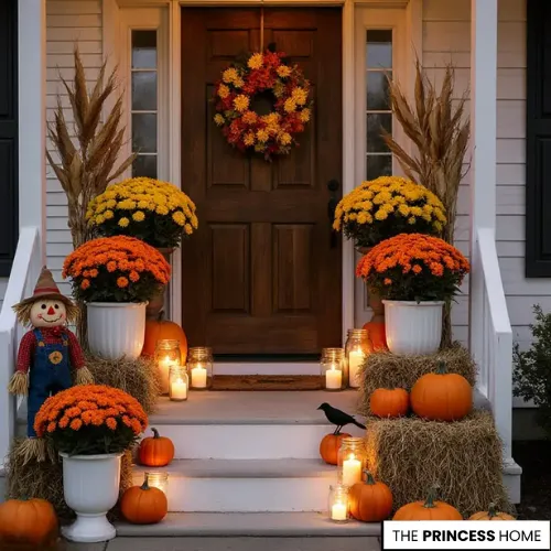 Rustic & Welcoming Fall Entrance