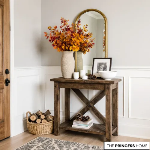 Stylish Rustic Fall Entryway