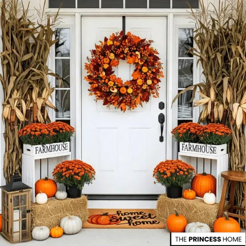 A Rustic Fall Farmhouse Porch