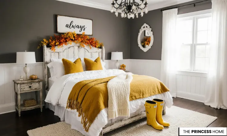 Cozy Autumn Farmhouse Bedroom