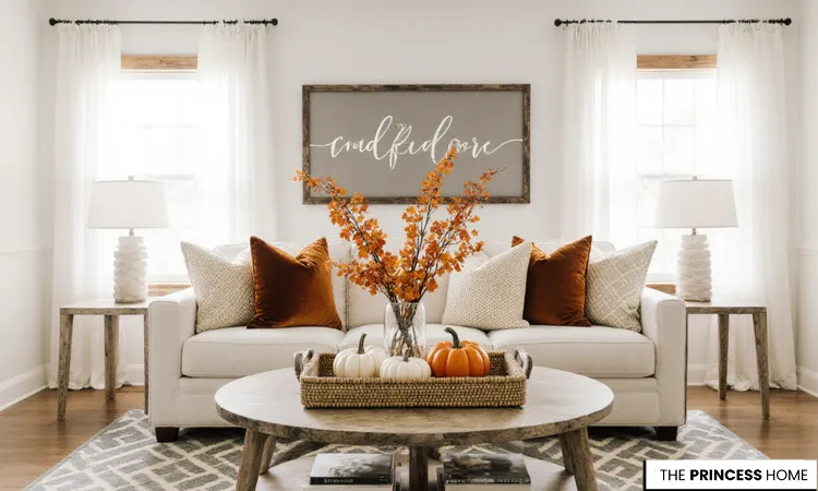 Cozy Fall Farmhouse Living Room Decor