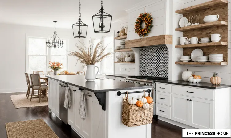 Elegant Farmhouse Kitchen Fall Decor
