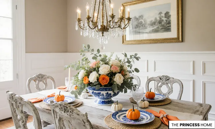 Elegant French Fall Dining Setting