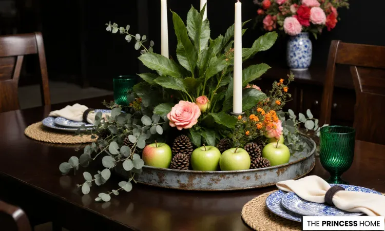 Eucalyptus & Apple Centerpiece