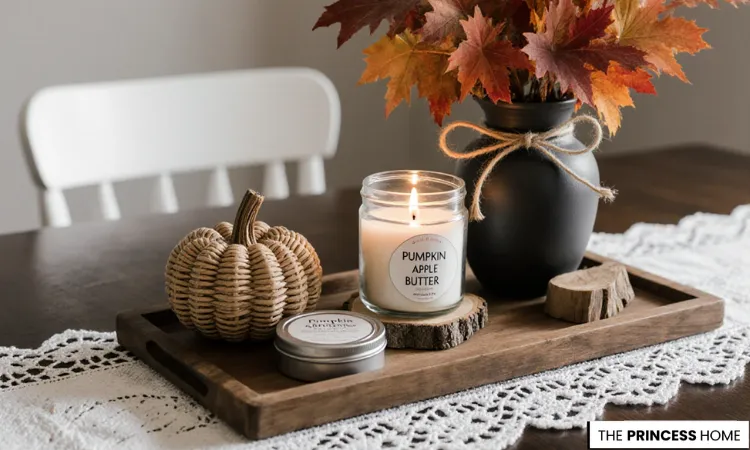 Fall Table with Candles & Leaves