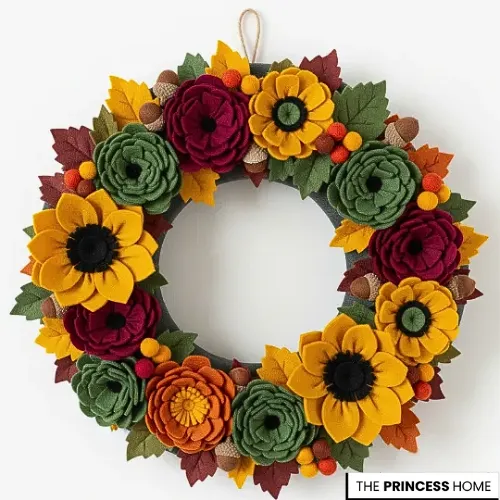 Felt Flower Wreath