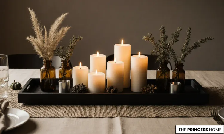 Minimalist Fall Cozy Candle Centerpiece