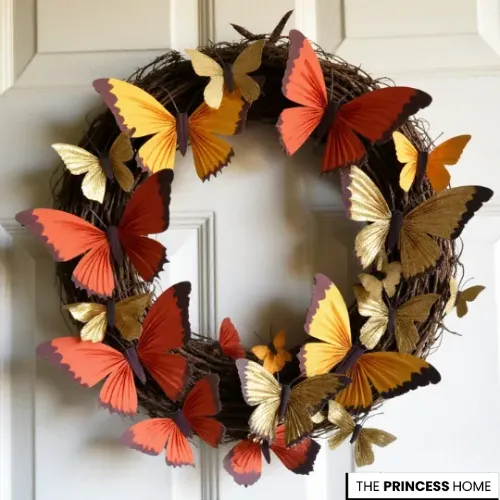 Paper Butterfly Wreath