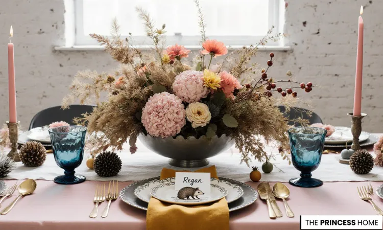 Romantic Fall Party Table Setting