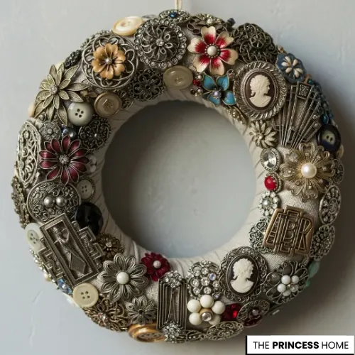 Vintage Brooch Wreath