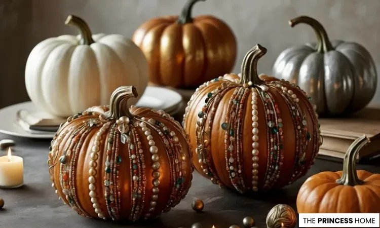 Beaded & Metallic Pumpkins