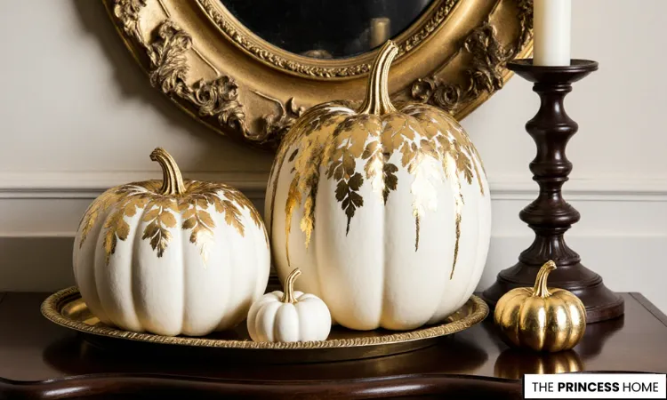 Chic Gold Leaf Pumpkins