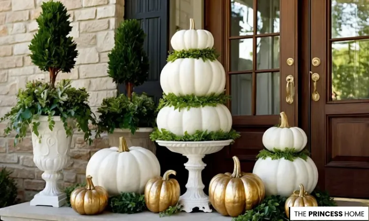 Chic Pumpkins Porch Decor