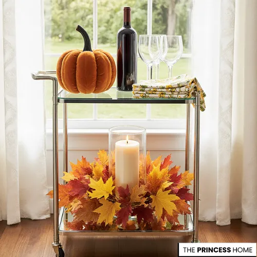 Cozy Fall Bar Cart Styling