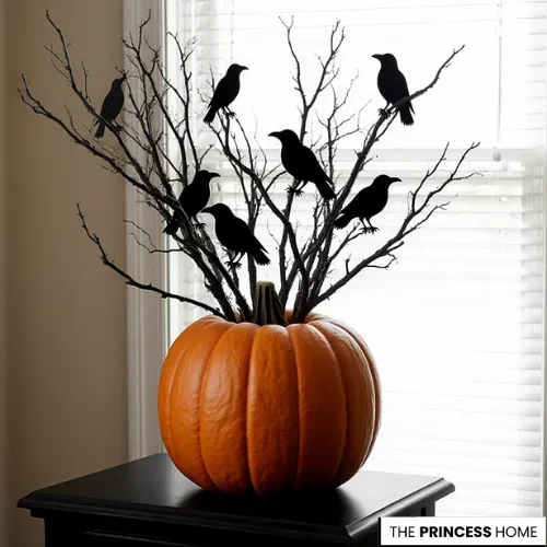 Crows on Branches Pumpkin