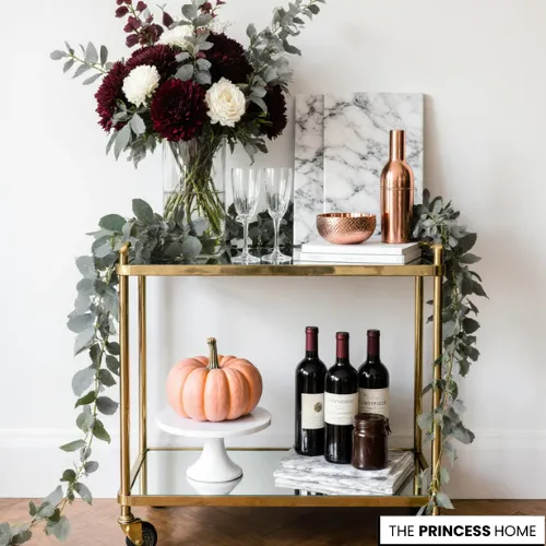 Glamorous Autumn Bar Cart