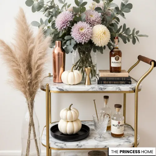 Glamorous Fall Bar Cart