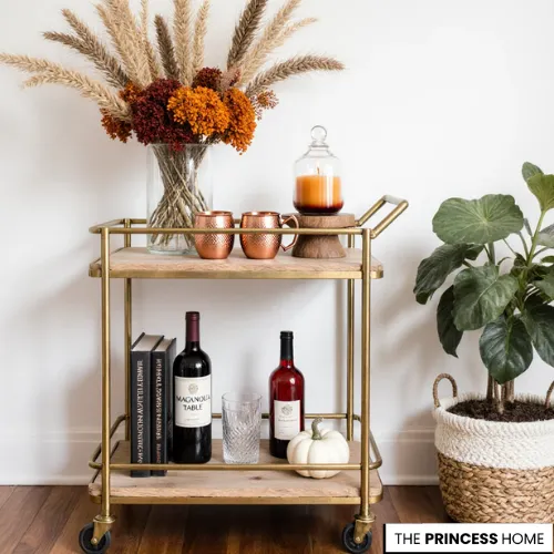 Harvest Gold Bar Cart