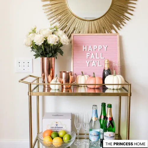 Pastel Glam Bar Cart