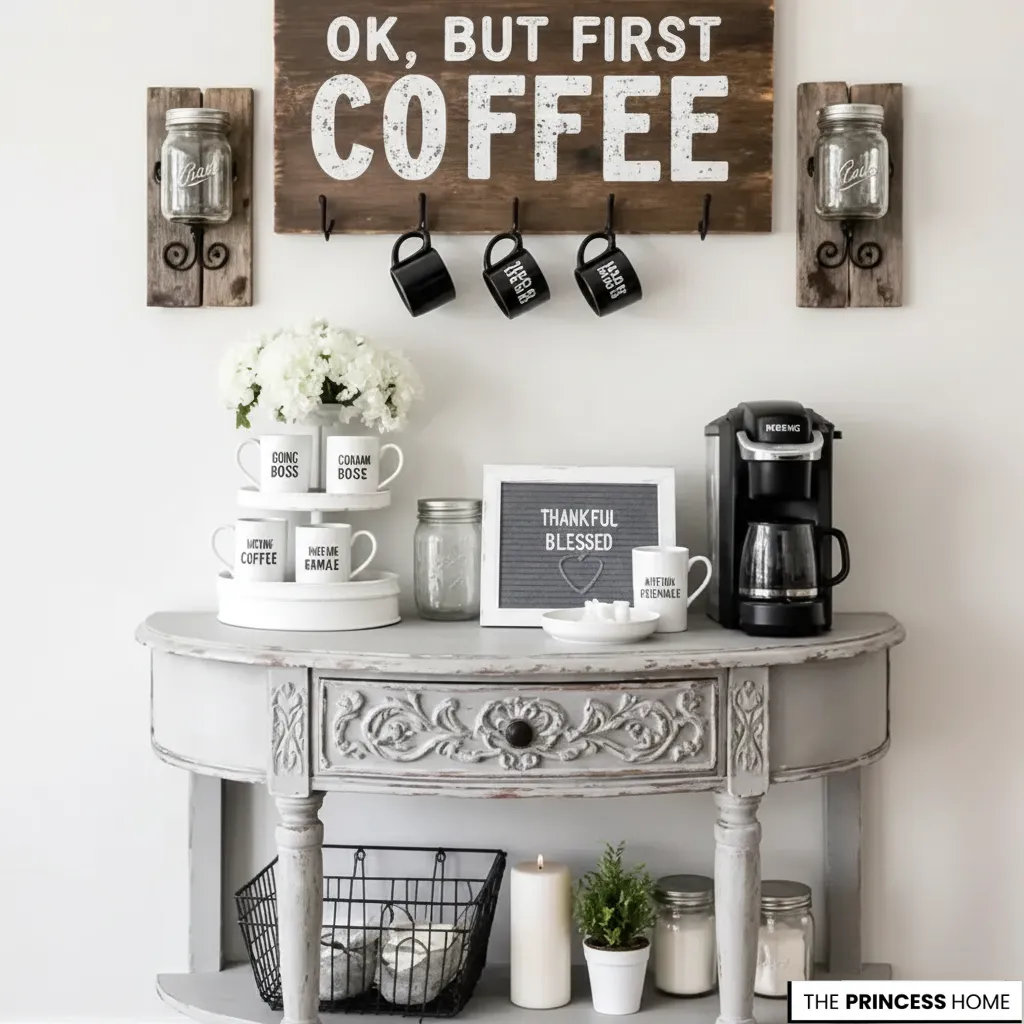 Rustic Coffee Bar Decor