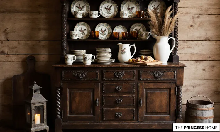 Rustic Harvest Hutch Display for Fall