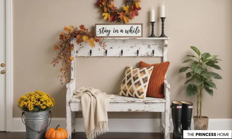 Welcoming Rustic Fall Entryway