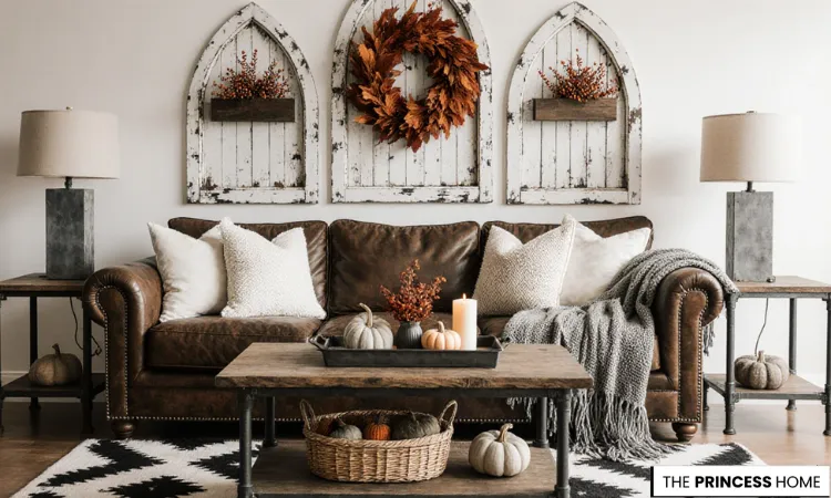 Industrial Farmhouse Fall Living Room