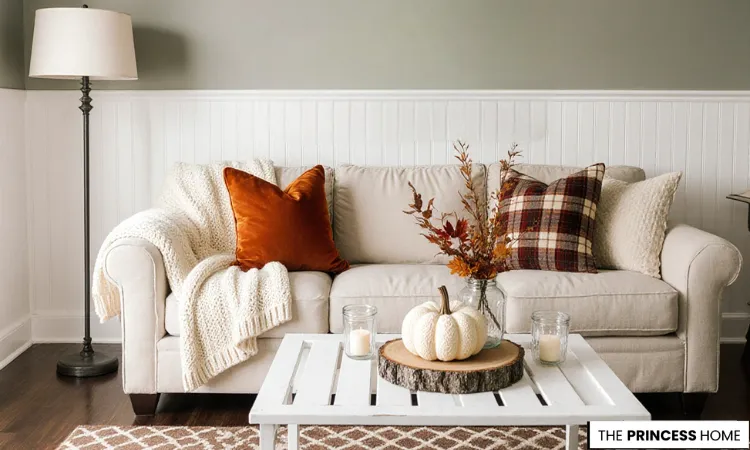 Neutral & Cozy Fall Living Room