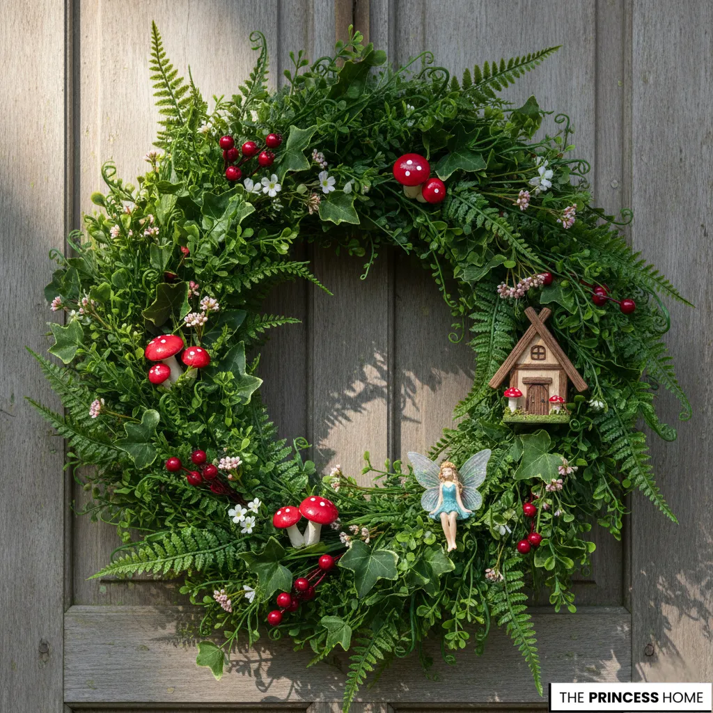 fairytale enchanted forest garden wreath