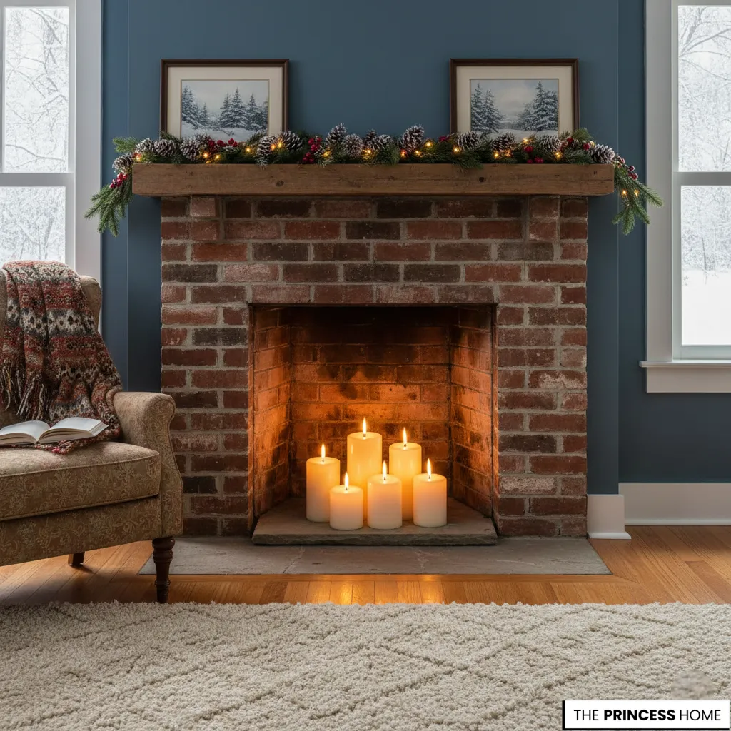 Faux Fireplace Warmth