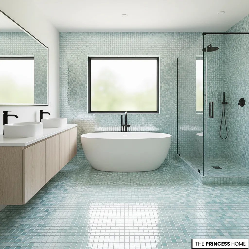 Glass Tile Flooring