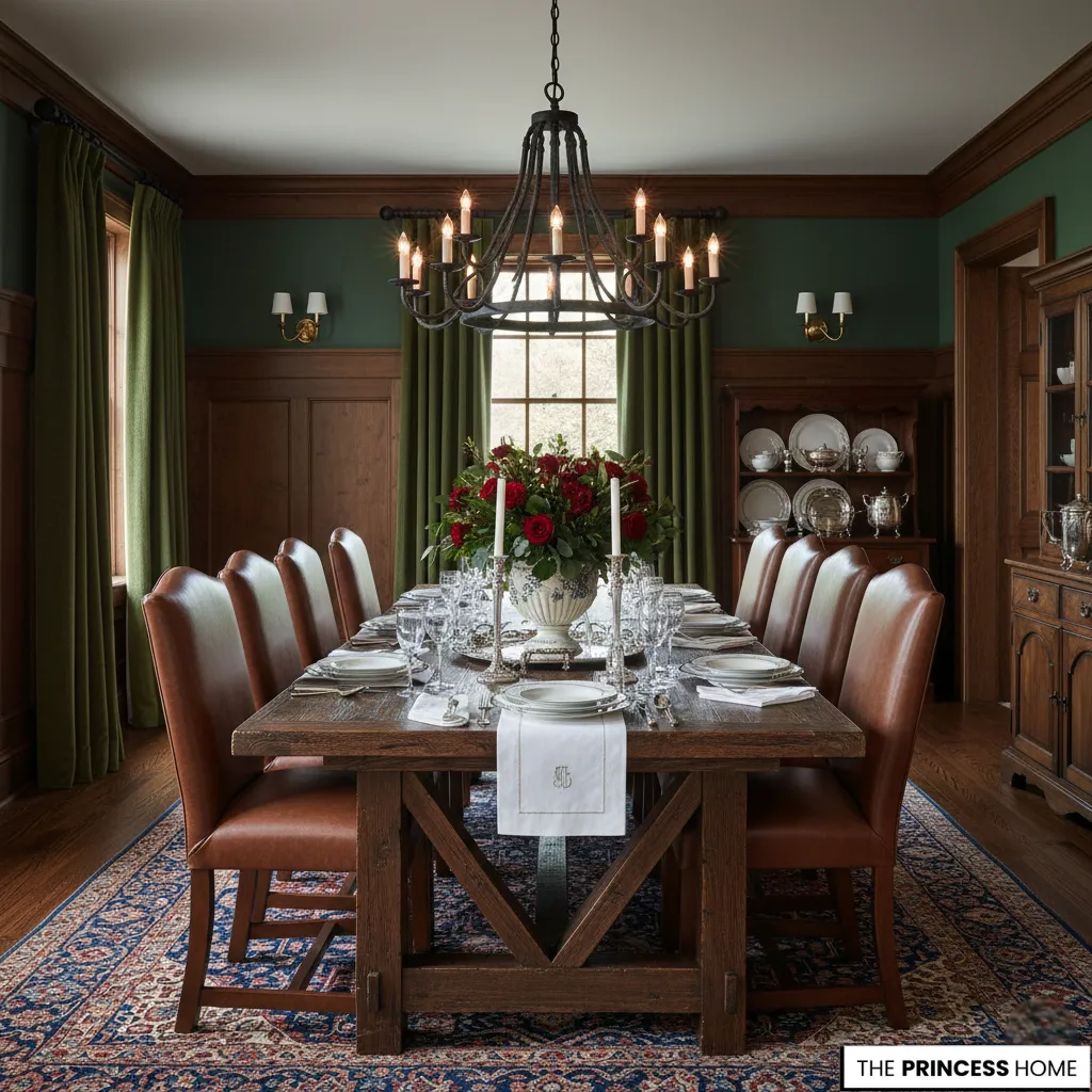 A Ralph Lauren dining room that combines formal elegance with comfortable everyday living.