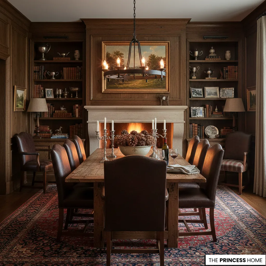 A Ralph Lauren dining room designed with timeless elegance, heritage details, and warm natural light.