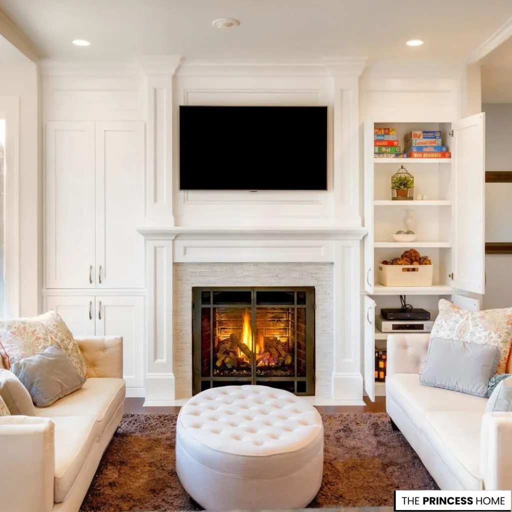 Concealed Mantel Storage